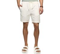 Indicode INAlizzo Short en seersucker pour homme, short de loisirs à rayures, blanc cassé, L