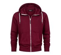 Indicode INChristos Veste de survêtement à capuche et fermeture éclair pour homme, vin, XXL