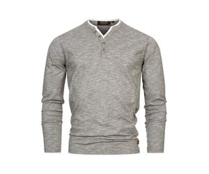 Indicode INColeson T-shirt à manches longues 100 % coton pour homme, army, XL