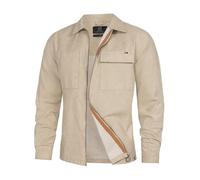 Indicode INEuron Chemise à manches longues pour homme avec deux poches poitrine et fermeture éclair | Veste pour homme, Cornstalk, L