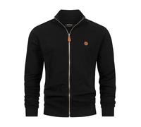 Indicode INGuadalupe Cardigan en coton pour homme | Pull avec poignets côtelés pour homme, Noir , L