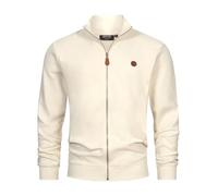 Indicode Inguadalupe Cardigan pour homme en 100 % coton, asperges blanches, M