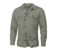 Indicode INNello Chemise à manches longues pour homme avec col Kent | Veste demi-saison Chemise de loisirs, Castor Gray, M