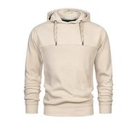 Indicode INTommaso Sweat-shirt à capuche en jersey gaufré pour homme, Beige clair, XXL