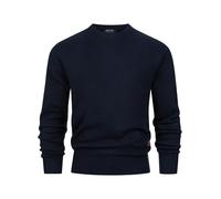Indicode INTrax Pull en tricot fin à col rond pour homme - Pull en tricot pour homme, Sky Captain, M