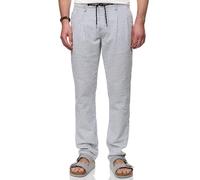 Indicode INWebb Pantalon seersucker en coton pour homme | Pantalon de loisirs pour homme, bleu marine, L