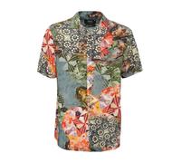 INDICODE JEANS Chemise 'Mariol' écru / olive / sapin / orange, Taille S