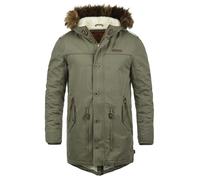 Indicode IDPulsoor Homme Veste d'hiver Parka doublée avec Doublure et Capuche en Peluche Poches à Rabat Mélange de Coton Regular Fit, Taille:XL, Couleur:Army (600)