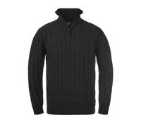 Indicode IDPaulo Homme Pull Troyer Pull en Maille épaisse avec col Troyer 100% Coton Regular Fit, Taille:M, Couleur:Charcoal Mix (915)