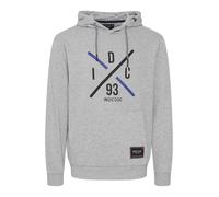 INDICODE JEANS Sweat-shirt 'Leon' gris chiné / bleu violet / noir, Taille M