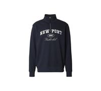 INDICODE JEANS Sweat-shirt 'Russel' bleu marine / blanc, Taille L