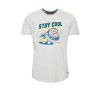 INDICODE JEANS T-Shirt 'Daniel' bleu / jaune pastel / gris clair / homard, Taille XXL