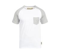 INDICODE JEANS T-Shirt 'Gresham' gris chiné / blanc, Taille XXL