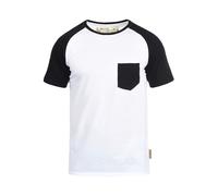 INDICODE JEANS T-Shirt 'Gresham' noir / blanc, Taille XL