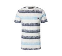 INDICODE JEANS T-Shirt 'Hernandez' bleu marine / bleu clair / blanc, Taille S