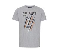 INDICODE JEANS T-Shirt 'Ronny' pueblo / gris chiné / noir / blanc, Taille S