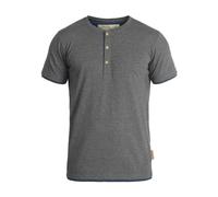 INDICODE JEANS T-Shirt 'Tony' bleu foncé / gris chiné, Taille S