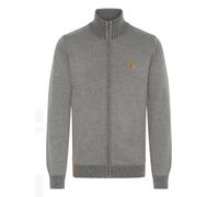 INDICODE JEANS Vestes en maille 'Andy' marron / gris, Taille M