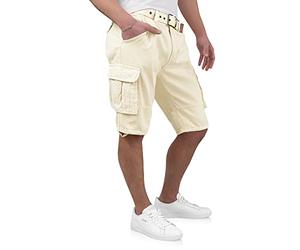 Indicode Kjeld Short cargo pour homme avec 6 poches IN einture en tissu 100 % coton | Pantalon court Bermuda été Short homme Pantalon cargo homme Court été pour homme, gris, 5XL