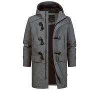 Indicode Hommes Liam Coat | Manteau d'hiver duffle-coat Grey Mix XL