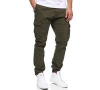 Indicode Hommes Alex Cargo Pants | Pantalon Cargo en Coton avec 6 Poches Forest M