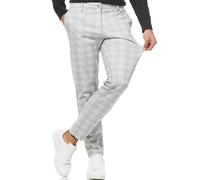 Indicode Hommes Rodekro Pants | Pantalons de Performance Hommes Grey Check 29/30