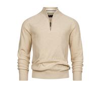 Indicode Pull Homme INBull - maille zippée col montant style moderne
