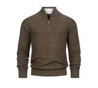 Indicode Pull Homme INBull - maille zippée col montant style moderne