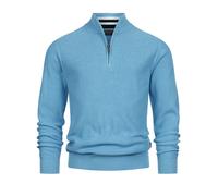 Indicode Pull Homme INBull - maille zippée col montant style moderne