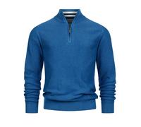 Indicode Pull Homme INBull - maille zippée col montant style moderne