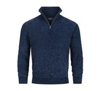 Indicode INHunch - Pull en tricot épais avec col montant et fermeture éclair - Pour homme, Sky Captain, XXL