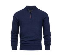Indicode Pull Homme INMargous - maille half zip col montant style moderne