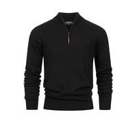 Indicode Pull Homme INMargous - maille half zip col montant style moderne