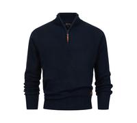 Indicode Pull Homme INTrax - maille half zip col montant style moderne