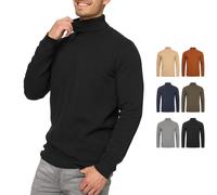 Indicode Pull Homme Saini - tricot col roulé au caractère chaleureux