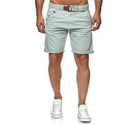 Indicode Short Cargo Homme avec Ceinture - Conor - Short été Coton Homme - Pantalon Court avec Poches - Look Sportif élégant - Coupe Regular - Matière Stretch - Surf Spray - XXL