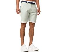 Indicode Hommes Bourchier Chino Shorts | Pantalon Court Chino avec Ceinture Surf Spray S