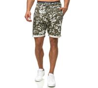 Indicode short chino homme Brayan bermuda lin motif imprimé pantalon court