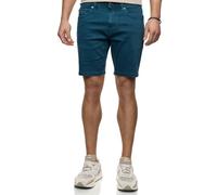Indicode Short en jean INSymon pour homme avec 5 poches, short pour homme, bleu sarcelle, XL