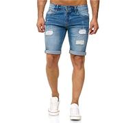 Indicode Short en jean Kaden, Blue Wash Ripped, L