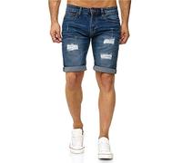 Indicode Short en jean Kaden, Medium Indigo Ripped, S