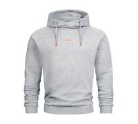 Indicode Sweat-shirt INVir pour homme avec col châle et capuche, sweat à capuche pour homme, Lt Grey Mix, M