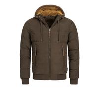 Indicode Hommes Adeline Winter Jacket | Veste d'hiver avec capuche doublée Demitasse mix XL