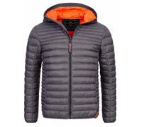 Indicode Hommes Bowers Quilted Jacket | Veste matelassée aspect doudoune Dk Grey M