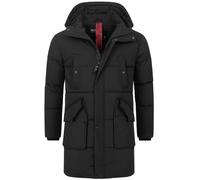 Indicode Veste Homme Dexter - doudoune matelassée hiver avec capuche chaude