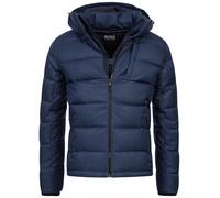 Indicode Hommes Hebert Quilted Jacket | Veste matelassée aspect doudoune Navy L