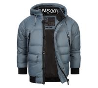 Indicode Veste Homme INPaulix - doudoune matelassée hiver avec capuche chaude
