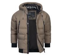 Indicode Veste Homme INPaulix - doudoune matelassée hiver avec capuche chaude