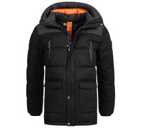 Indicode Veste Homme Krem - doudoune matelassée hiver avec capuche chaude