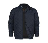 Indicode Veste matelassée INDoro pour homme avec col en velours côtelé et surpiqûre en losanges - Doudoune pour homme, Sky Captain, M